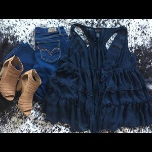 Torrid Sheer/Lace Vest